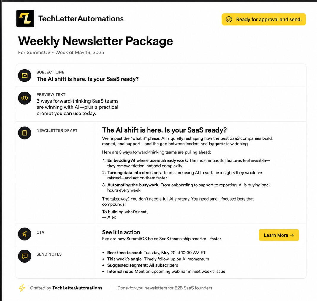 Weekly Newsletter Package
